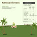 Nutritional information card of jaggery coconut burfi