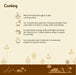 Cooking instructions for dal with illustrations on a beige background