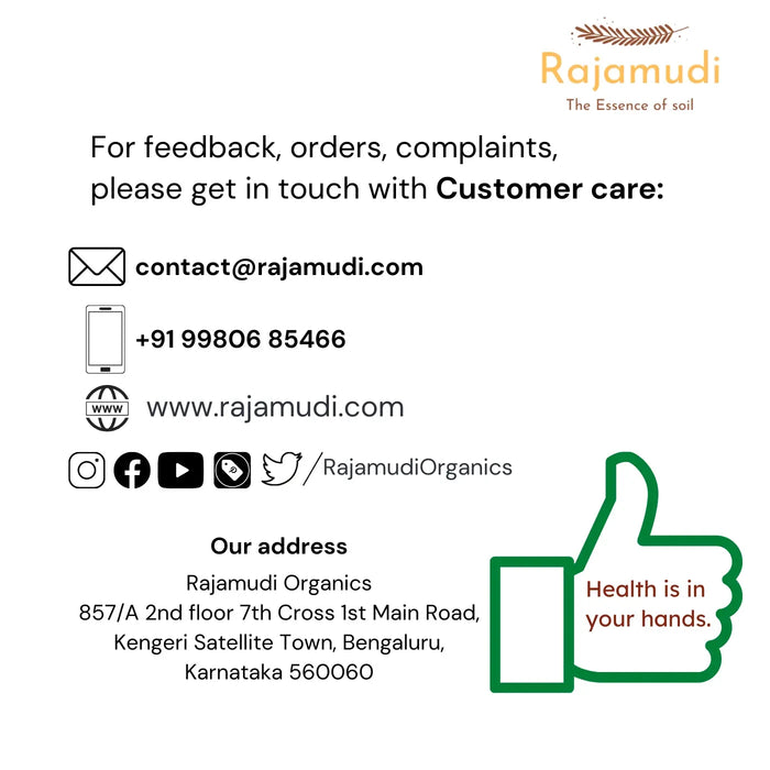 Finger Millet Flour - Ragi Flour | Rajamudi Organics